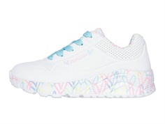 Skechers Uno Lite sneakers white with hearts